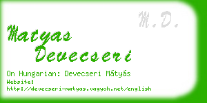 matyas devecseri business card